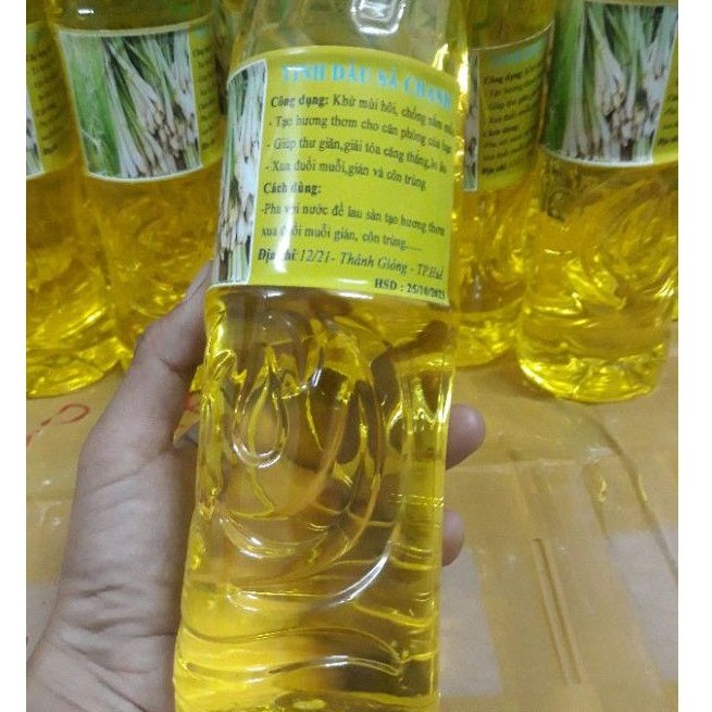 Tinh dầu xả chanh chai 500ml nguyên chất rất thơm