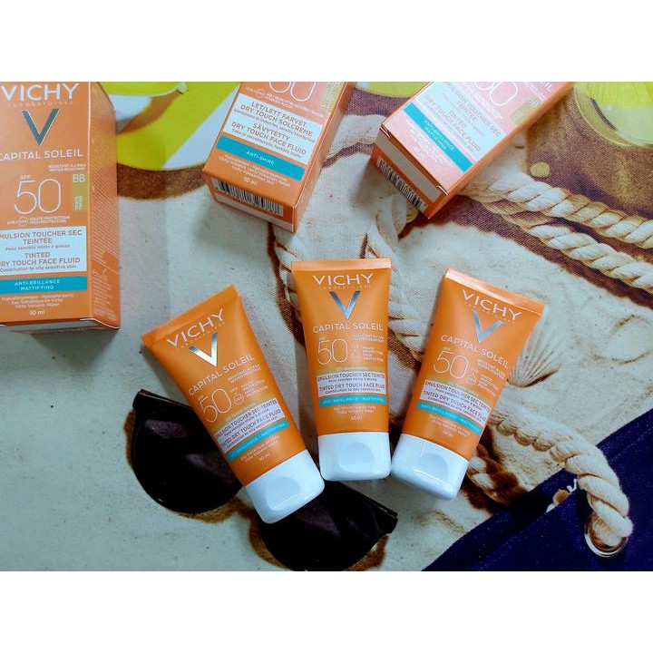 Combo kem chống nắng chống lão hoá Vichy Ideal Soleil Anti Age SPF50+ (50ml)