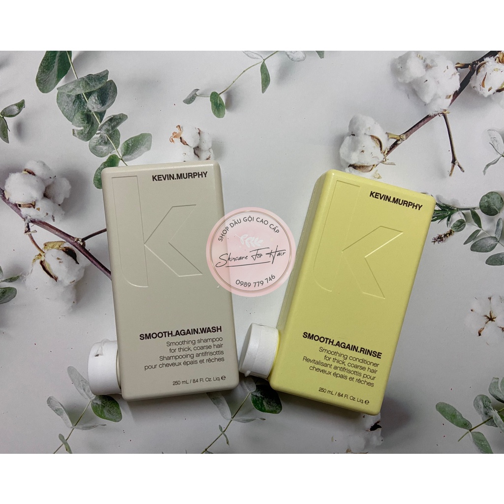 Dầu gội xả suôn mượt Kevin Murphy Smooth Again dung tích 250ml dành cho tóc dày,cứng, xù, xoăn tự nhiên