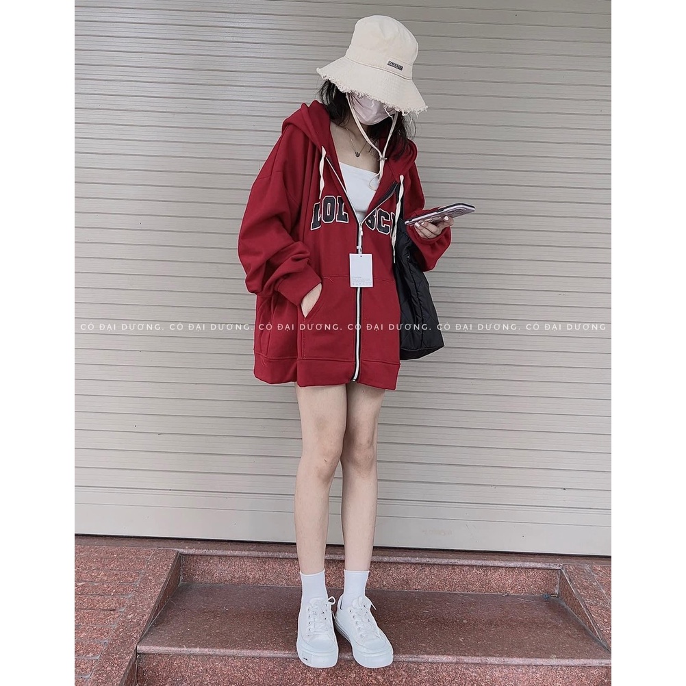 Áo khoác nữ hoodie zip lolsch - FREESHIP - Nana's House