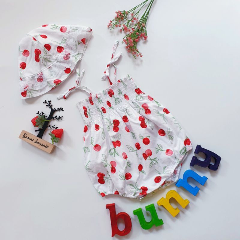 Bunnybaby - Bộ áo liền quần cho bé gái 5-13kg bao gồm tuban