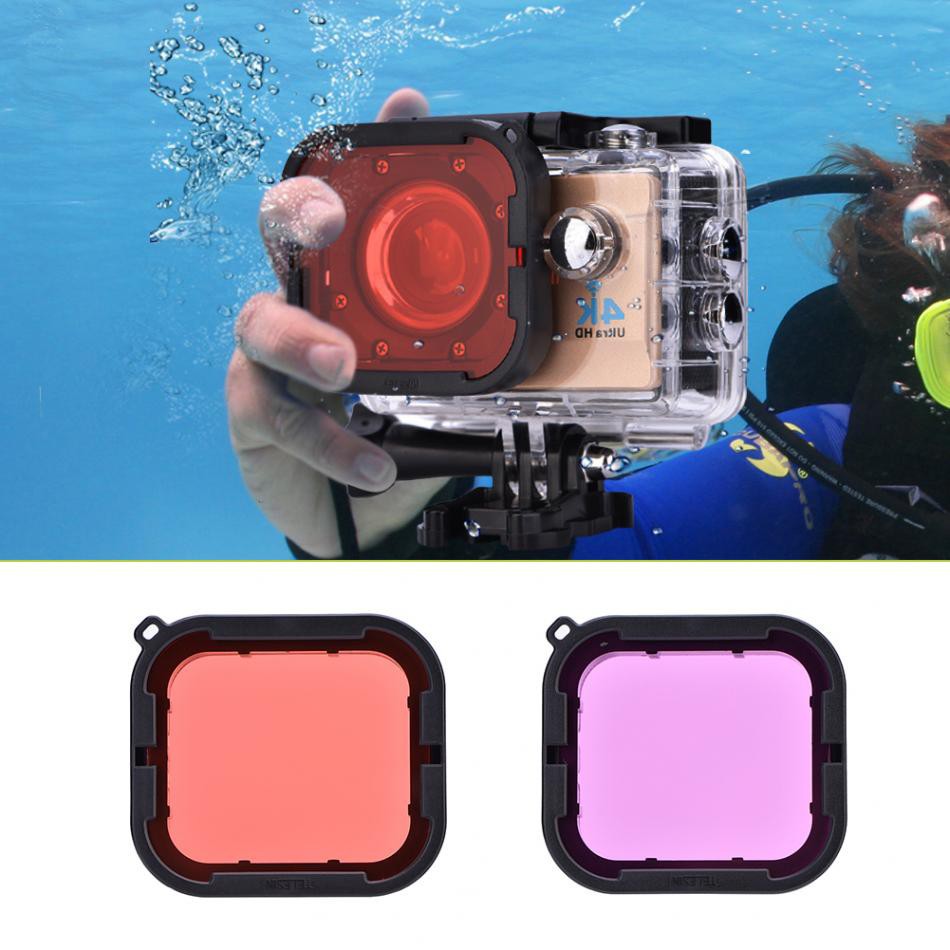 2Pcs Filter Warna Hitam untuk GoPro Hero 5/ Hero 6 / Hero 7 Black waterproof case