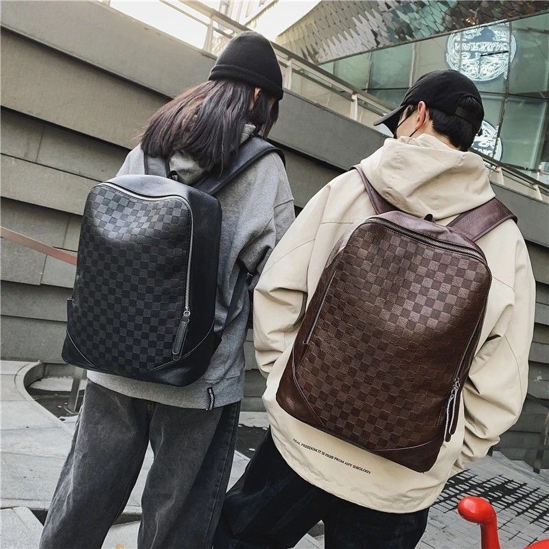 Balo da PU siêu nhẹ kiểu cách đơn giản cá tính cho nam