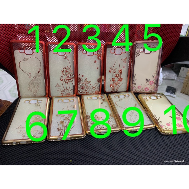 Ốp lưng samsung A5 (2015) hoa đính đá