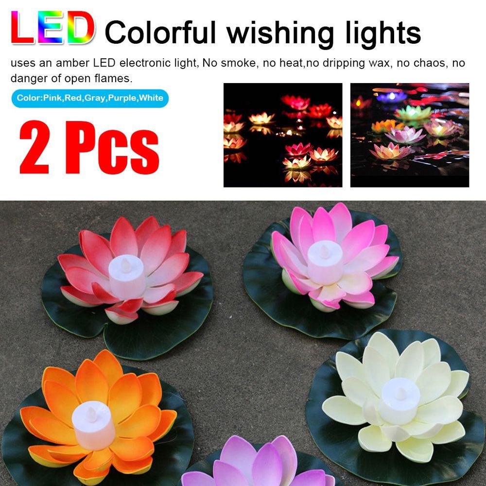 YIYU Đèn Nổi Hình Hoa Sen Độc Đáo Trang Trí Sân Vườn