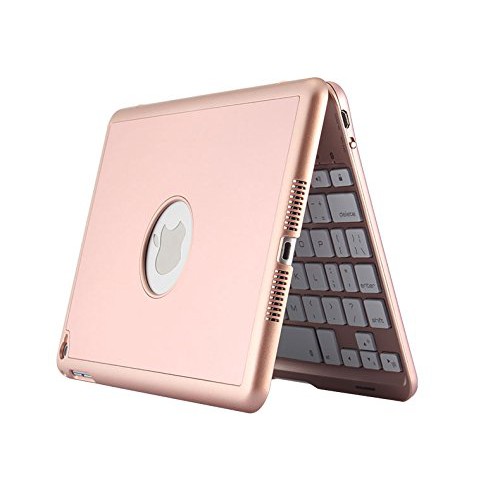 Bàn phím Bluetooth F8S kiêm ốp lưng cho iPad Mini 123 (Rose Gold)