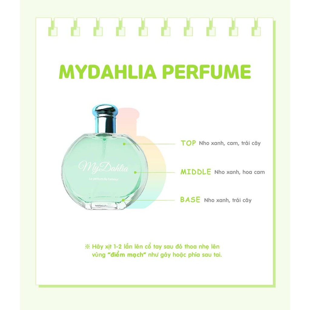 Nước hoa MyDahlia hương nho xanh 50ml/Green Grape Perfume