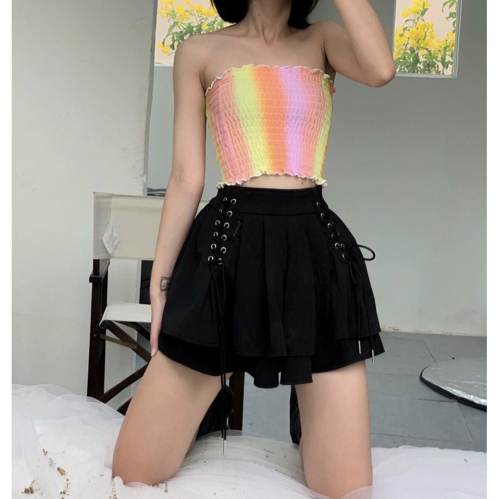 Áo ống nhúm xinh màu loang mẫu hot - Colory shop