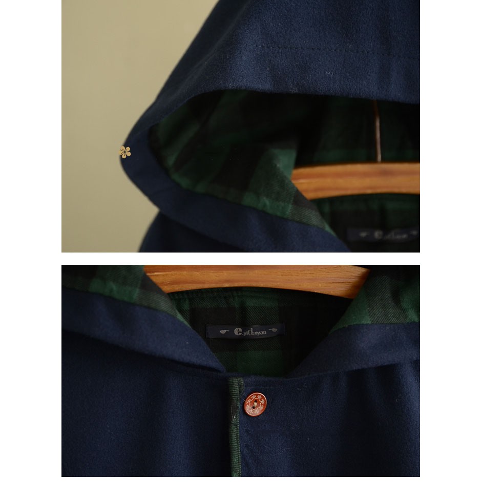 Áo Khoác Gió Phối Nút Ấm Áp Thời Trang Mùa Đông Cho Nữ