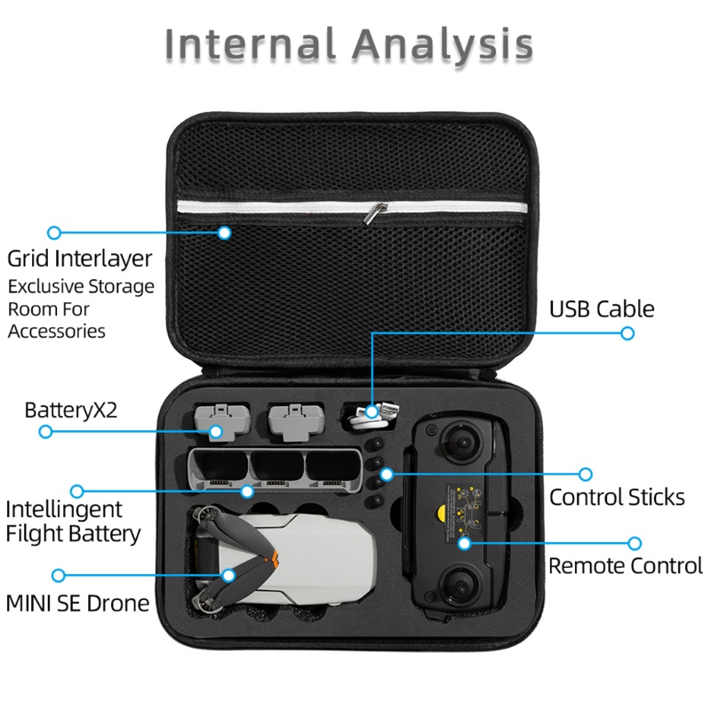 Túi đựng bằng EVA cứng kèm dây đeo cho Mavic Mini SE Combo