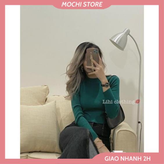 Áo Len Nữ Cổ Lọ, Áo Croptop Dài Tay Chất Len Dày Dặn Full Bảng Màu Hàng Quảng Châu Form Dưới 55kg. | BigBuy360 - bigbuy360.vn