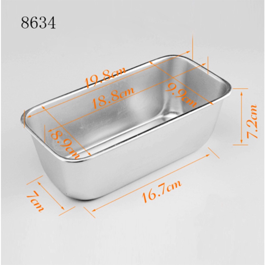 Khuôn loaf bánh mì nhôm chữ nhật A02, A03, A04, A05