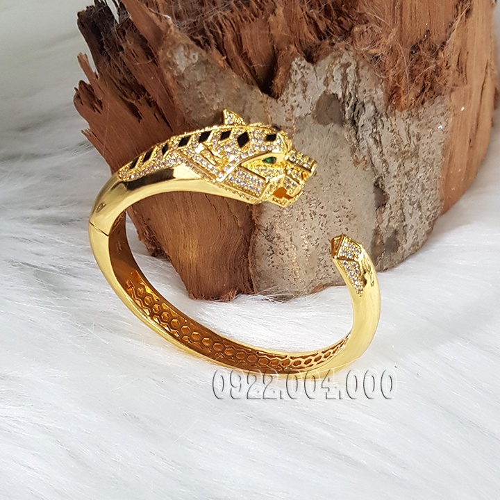Vòng tay con báo đính nhiều đá, Vòng đầu cọp VZ1843.