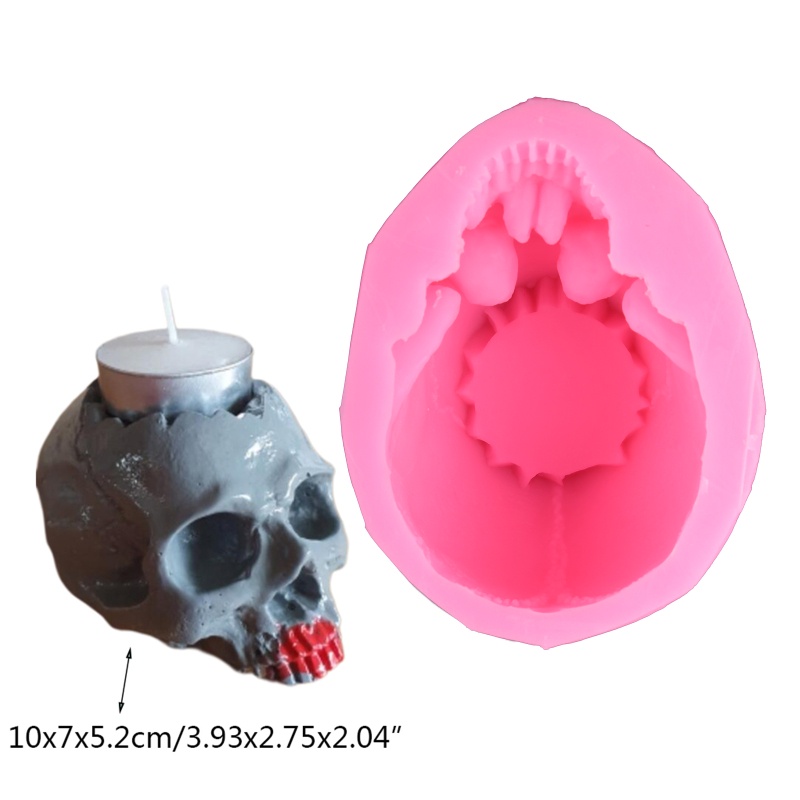 Khuôn Làm Nến Bằng Silicone Hình Đầu Lâu Không Biến Dạng Siêu Bền