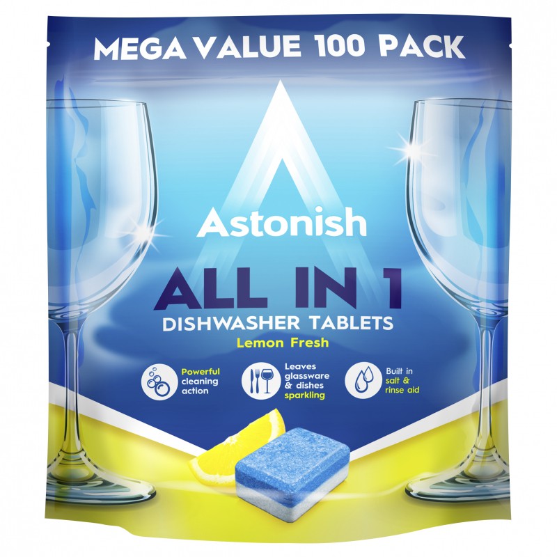 Viên rửa chén bát all in 1 Astonish C2170_100 viên-Thương Hiệu Anh Quốc