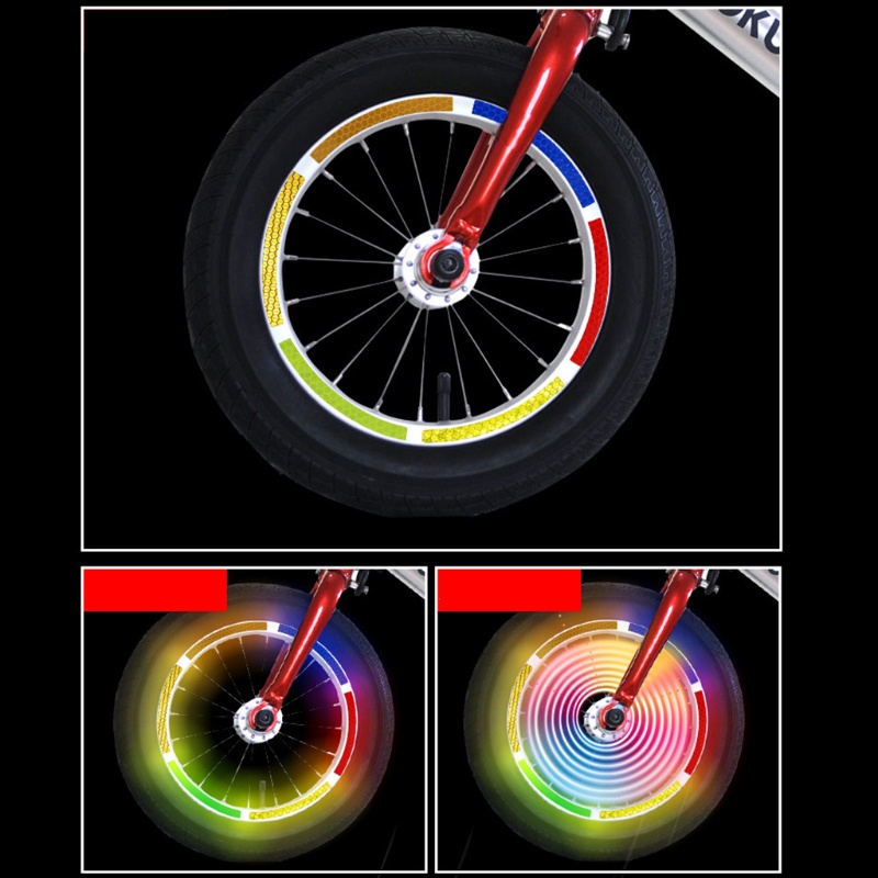 Set 2 x 12 Miếng Dán Phản Quang Trang Trí Xe Đạp