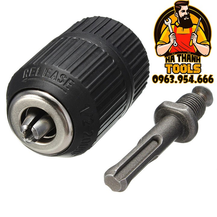 Bộ chuyển đổi đầu cặp mũi khoan 13 ly cho khoan bê tông chuyên dụng - củ măng ranh tự động 2-13mm