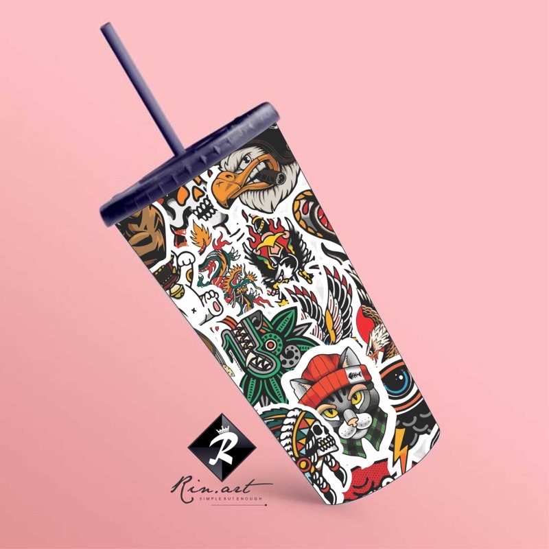 Bộ 200 sticker chủ đề Bộ Tộc Trưởng siêu cưng chất liệu chống nước dán trang trí vali mũ bảo hiểm xe máy laptop