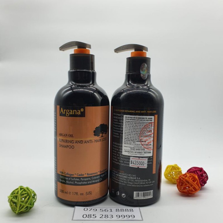 Hàng Chuẩn Công Ty Cặp Dầu Gội Dầu Xả Phục Hồi Và Ngăn Ngừa Rụng Tóc Argana 500ml | BigBuy360 - bigbuy360.vn