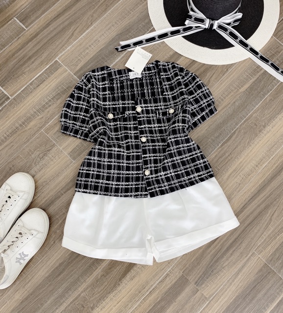 Set áo dạ mix quân sôc sang chảnh