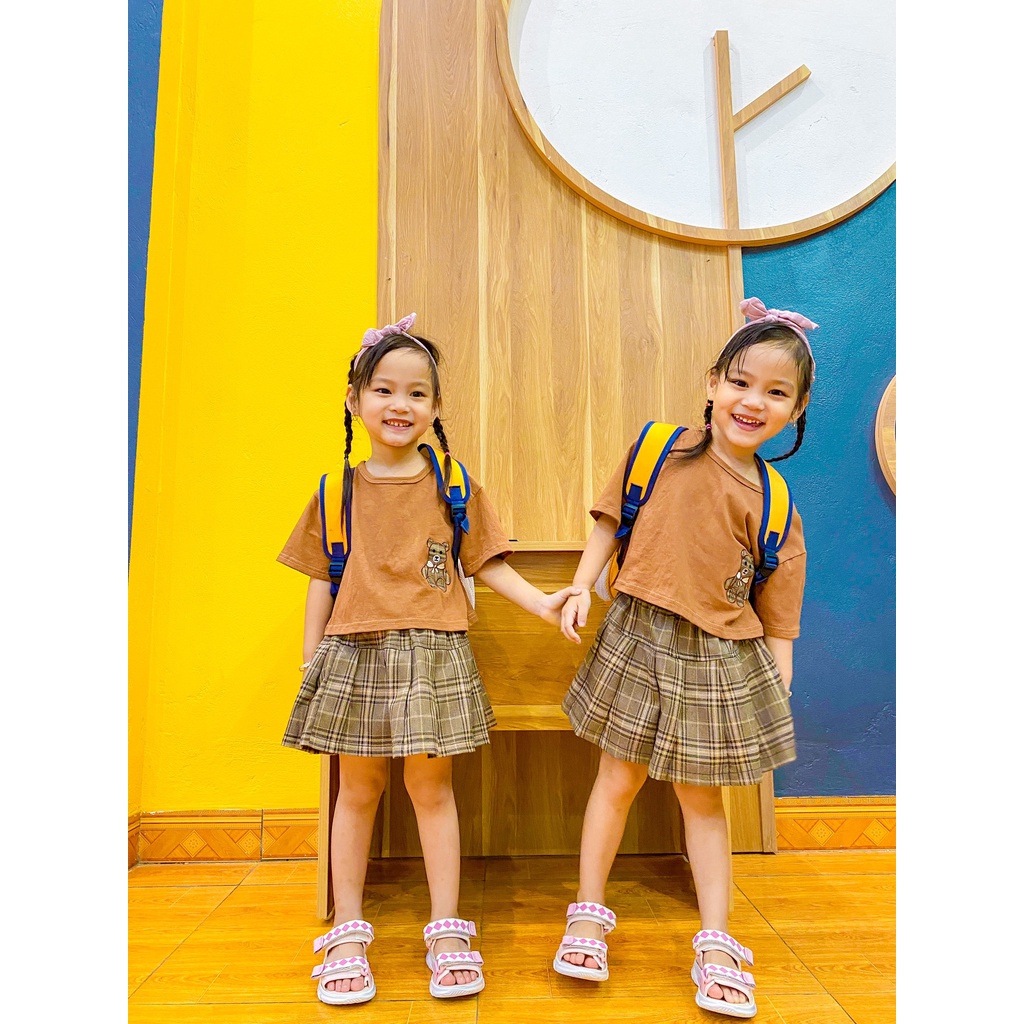 BABAYA Sandal Dép Quai Hậu Bé Gái 2 màu hồng và trắng tím L39158