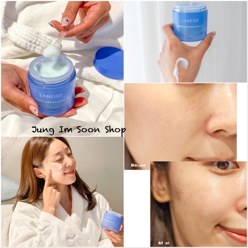 Mặt Nạ Ngủ Dưỡng Ẩm Làm Dịu Săn Chắc Da LANEIGE Water Cica Bouncy & Firm Sleeping Mask EX