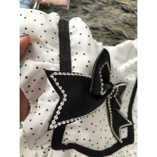 Váy bé gái, vây voan chấm bi kèm nơ siêu xinh cho bé, váy voan cánh tiên bé gái