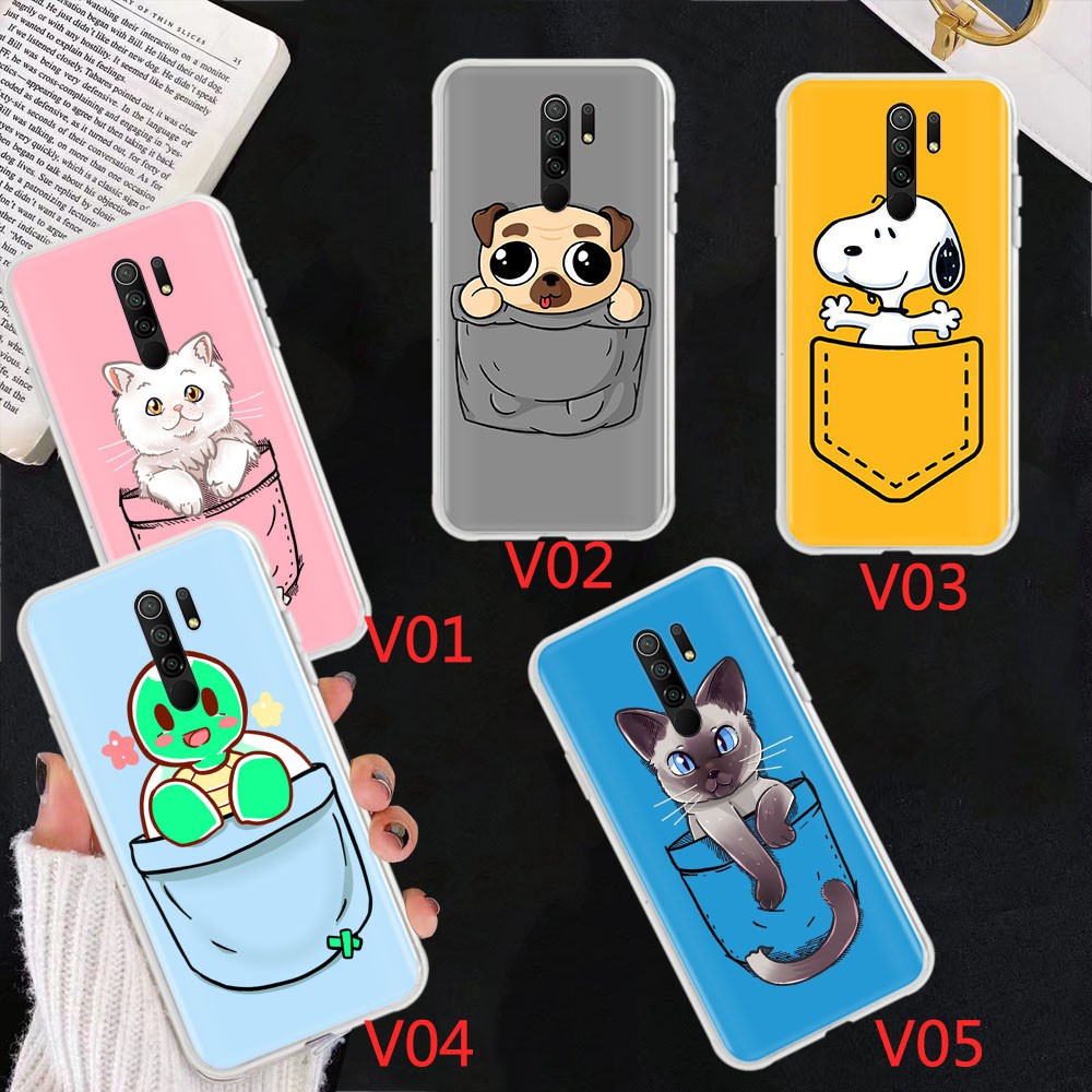 for Xiaomi Mi A1 A3 Lite Poco X3 NFC MIX Max 2 3 Pro Casing Va143 Pocket Animal Soft Transparent Case