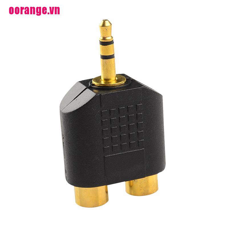 1 Cái Giắc Cắm Âm Thanh Mạ Vàng Sang 2 Rca 3.5mm