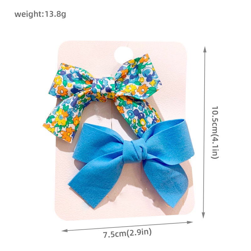 Set 2 Kẹp Tóc Nơ Dễ Thương Cho Bé Gái