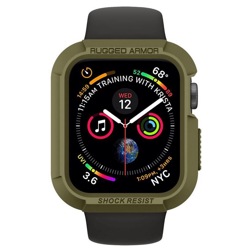 Ốp Spigen Apple Watch Series 4/5/6/SE (44/40mm) Case Rugged Armor