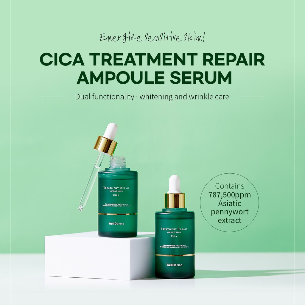 Serum độ cô đặc cao WellDerma Cica Treatment Repair Ampoule Serum 50ml