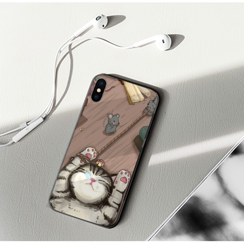 Ốp Điện Thoại Mềm Hình Mèo Lười Hoạt Hình Cho iphone 11 13 pro xs max 5s 6s 7 8 plus x xr 12 mini 14 pro max se2