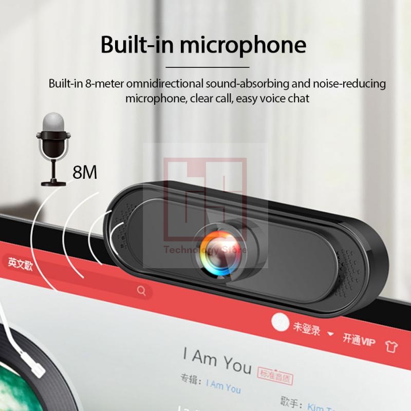 WEBCAM Full HD 4K mic chống ồn chủ động, tự động focus chất lượng cao sắc nét