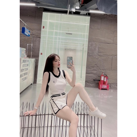 Bộ sát nách dáng thể thao mặc nhà đi tập siêu hot free ship