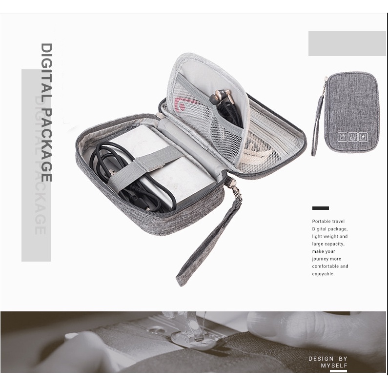 Tianke Túi Đựng Tai Nghe/ Cáp Sạc USB/Thẻ Nhớ TF Sd 3 Lớp Đa Năng 2022