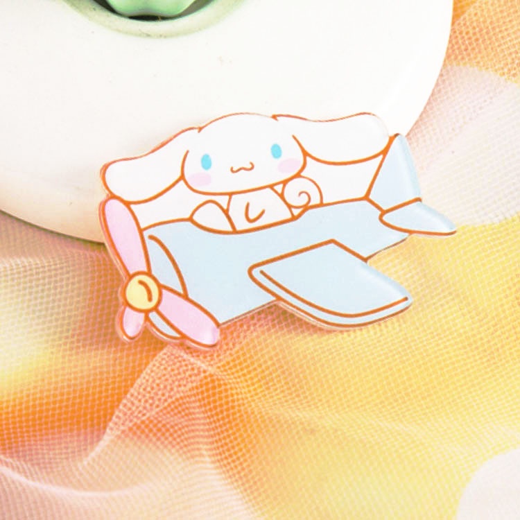 Ghim Cài Áo Hình Cinnamoroll/Kuromi Hoạt Hình Đáng Yêu