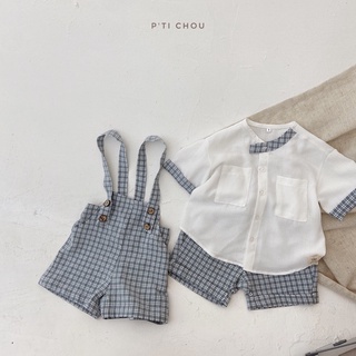 Quần short caro đũi P'ti chou
