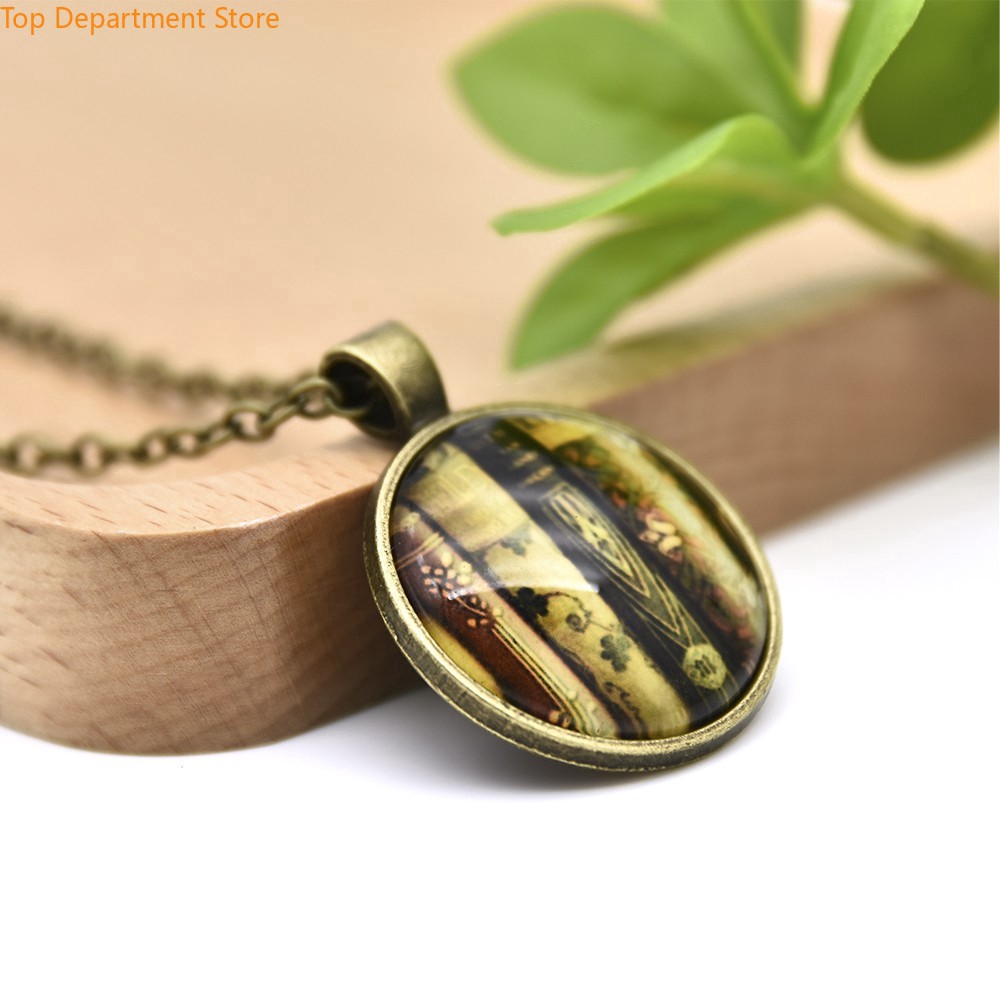 Dây chuyền mặt thủy tinh hình nhân vật Teacher 's Book Gift Cabochon