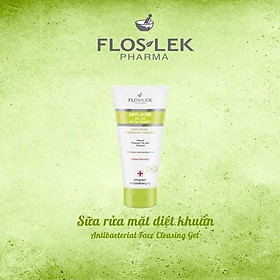 Floslek Pharma Gel Rửa Mặt Diệt Khuẩn Ngừa Mụn Antibacterial Face Cleansing Gel 125ml