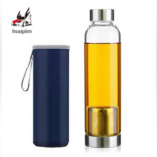 Bình uống nước bằng thủy tinh có màng lọc trà