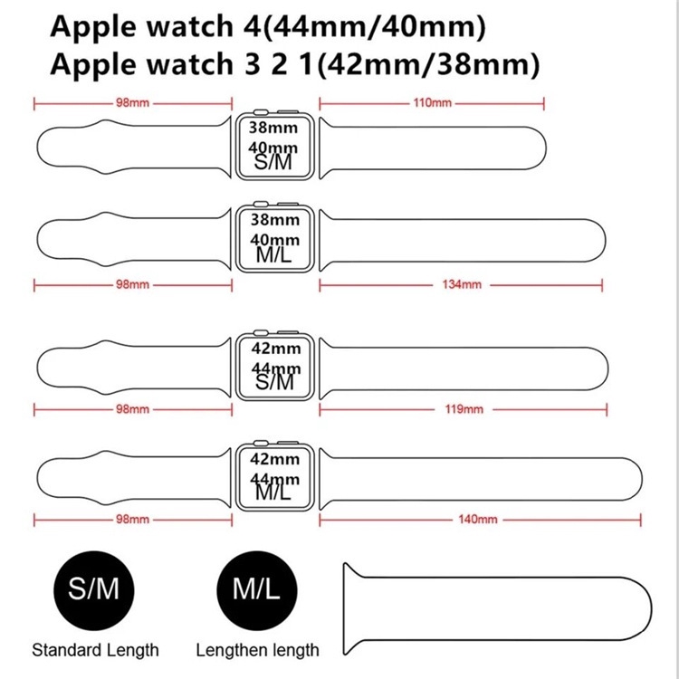 Dây Đeo Thay Thế T500 T5S T200 I7 Cho Apple Watch Series 1 / 2 / 3 / 4 38 / 40mm 42 / 44mm