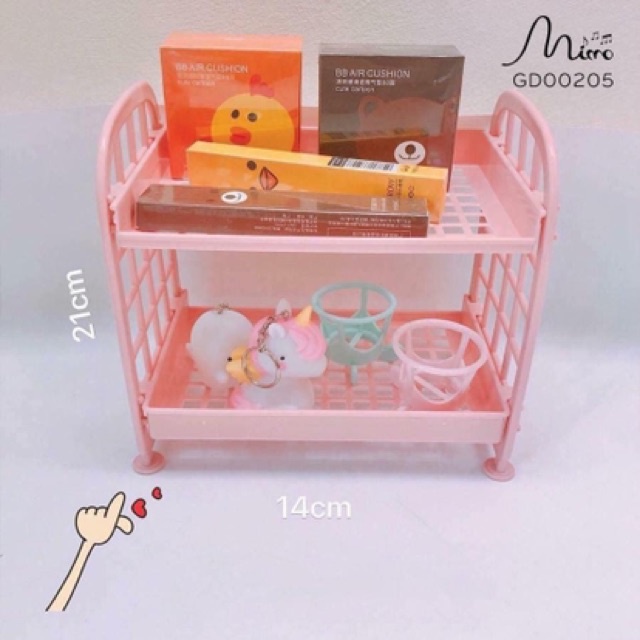 [Mã LIFE1003ALL giảm 10% đơn 50K] Kệ nhựa Mini 2 tầng mini siêu xinh để đồ gọn gàng