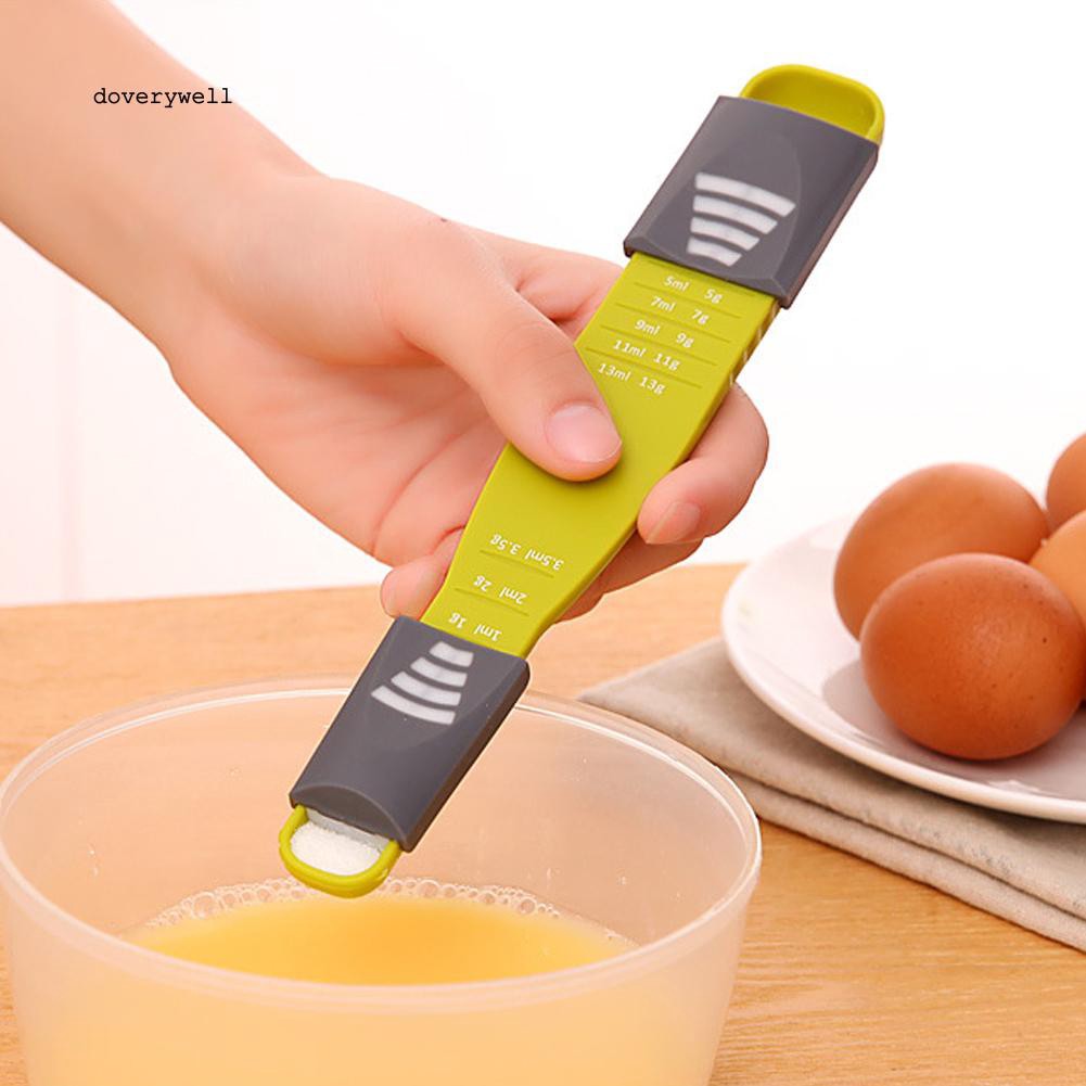 Muỗng đo lường 2 đầu bằng nhựa tiện lợi cho nhà bếp