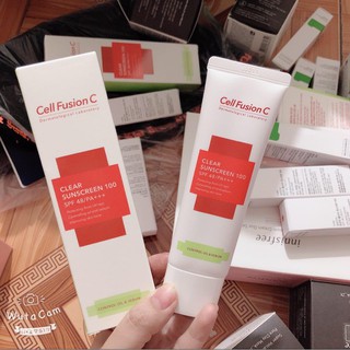 Kem chống nắng Cell Fusion xanh cho da dầu mẫu mới 50 ml