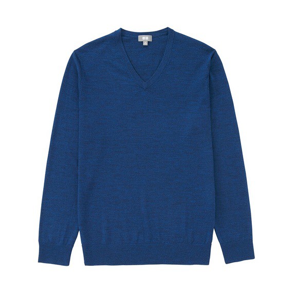 Áo len nam cổ tim Merino UNIQLO
