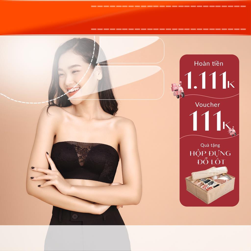 Áo quây ngực ren, nâng ngực, chống tut sexy Venuscharm 2019 không gọng, đệm dày