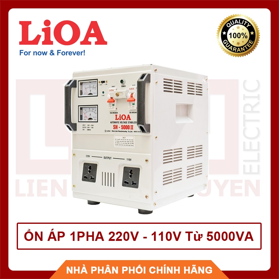 LIOA Ổn áp 1 pha 220V - 110V Từ 5000VA Hàng Việt Nam, chất lượng cao - BH 12 Tháng