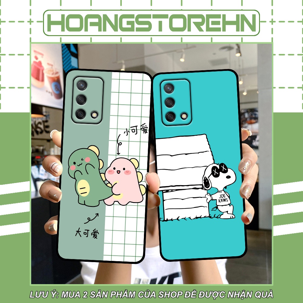 Ốp Oppo A54 / A74 / A95 4G in hình quả bơ, hươu, khủng long siêu dễ thương