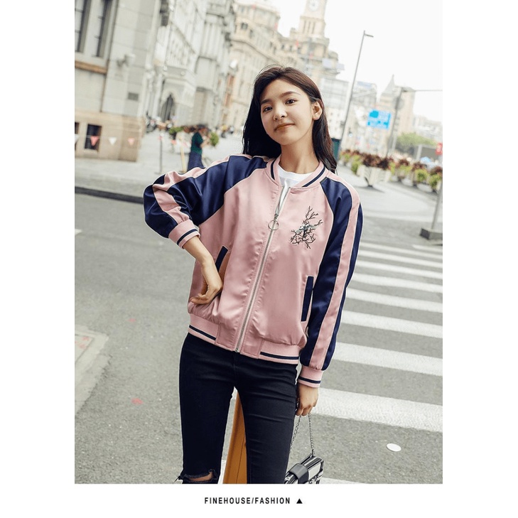 Áo khoác bomber nam nữ  form rộng chất gió dày tay dài [NewUnisex]